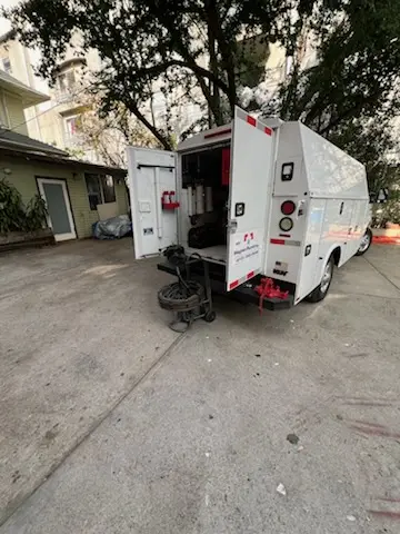 Magnet Plumbing service vehicle on-site for Slab Leak Repair in Florida Indian River